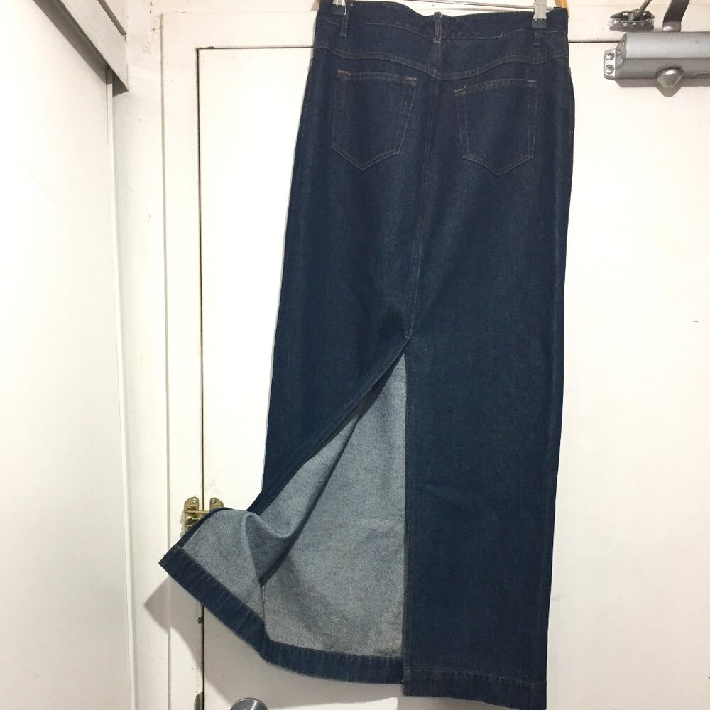 VINTAGE CONTRAST JEANES MAXI SKIRTS SIZE 5